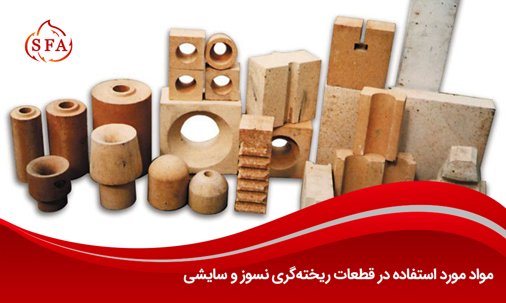 مواد مورد استفاده در قطعات ریختهگری نسوز و سایشی