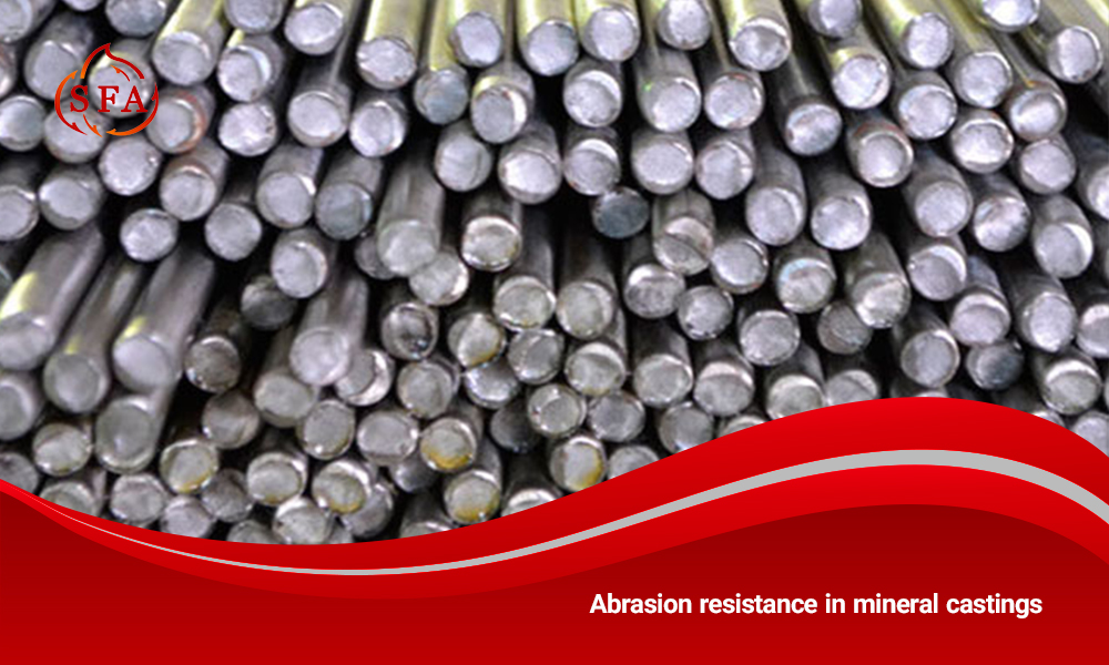 Abrasion resistance in mineral castings