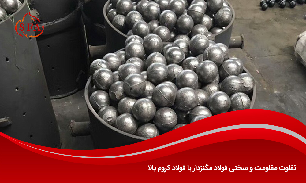 تفاوت مقاومت و سختی فولاد مگنزدار با فولاد کروم بالا