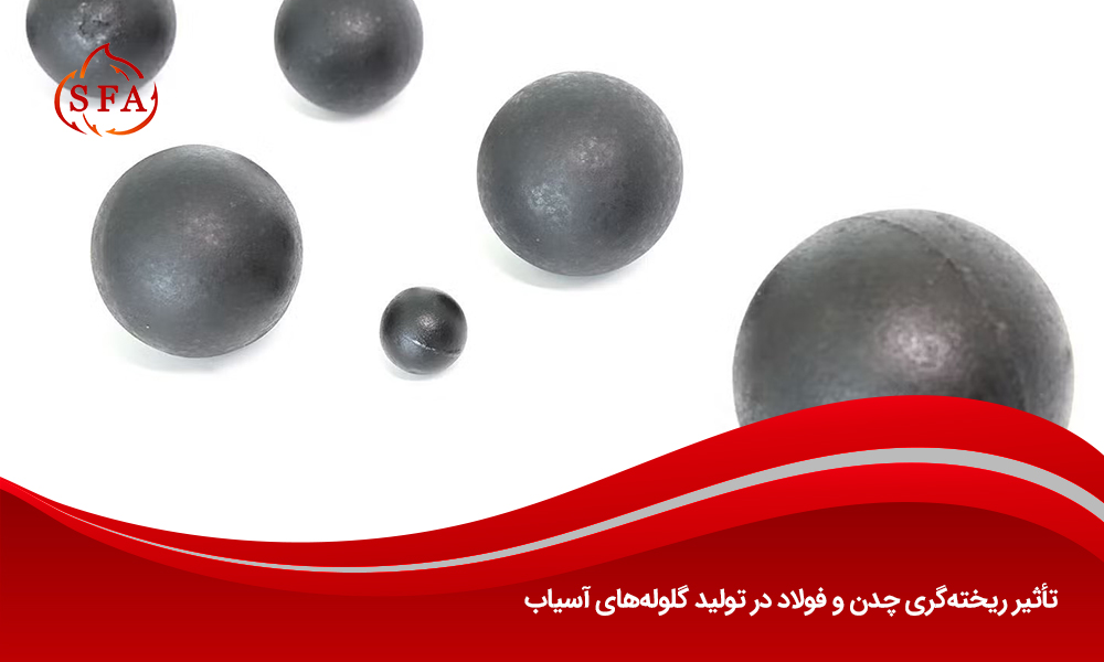 تأثیر ریخته‌گری چدن و فولاد در تولید گلوله‌های آسیاب