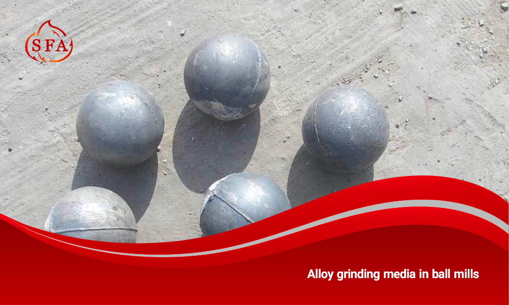 Alloy grinding media in ball mills